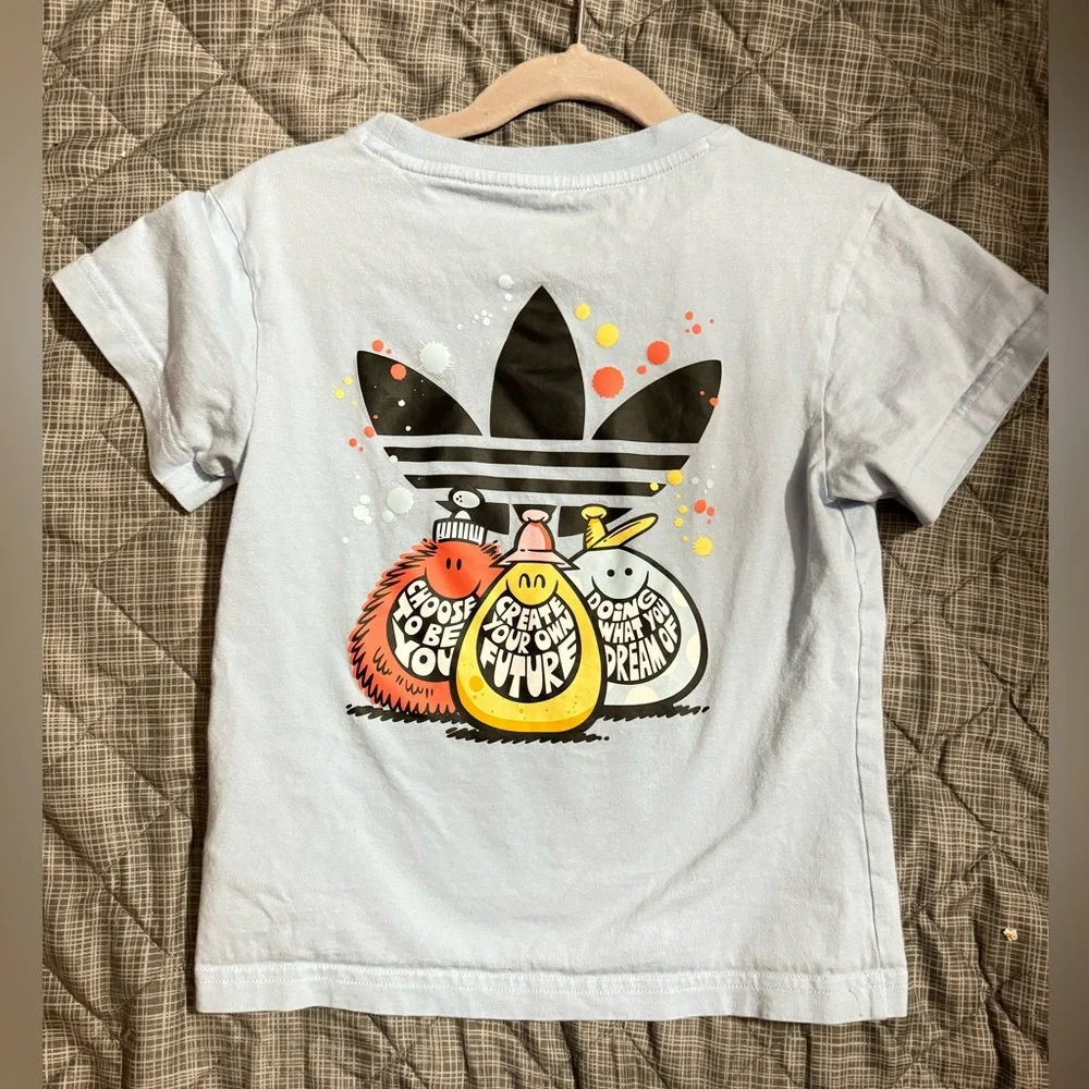 Kids Adidas light blue tshirt - Picture 1 of 6